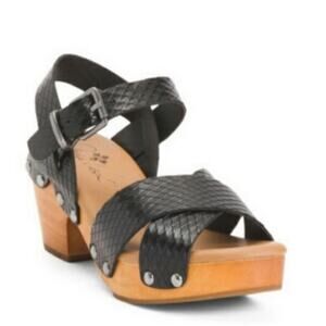 Patricia Nash Gigi Black Dress Clog Sandal Size 8.5 M